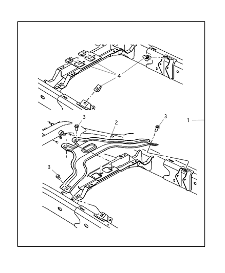 2005 Dodge Durango Skid Plate Kit - Transfer Case Diagram