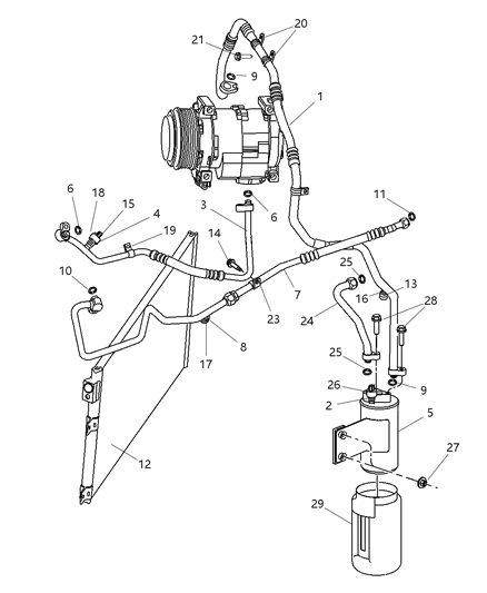 2010 Dodge Viper Line-A/C Suction Diagram for 5264988AG