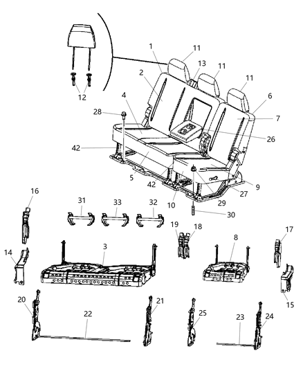 2010 Dodge Ram 2500 Mega Cab - Split Seat Diagram 2