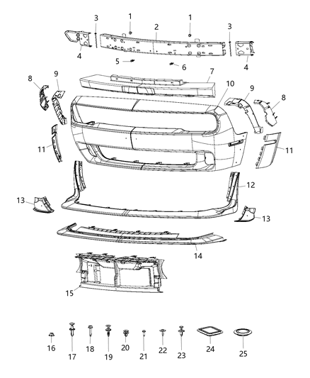 2018 Dodge Challenger Bracket-FASCIA Diagram for 68259547AA