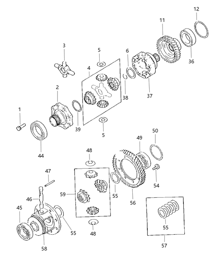 1997 Chrysler Sebring Differential & Gears Diagram 2