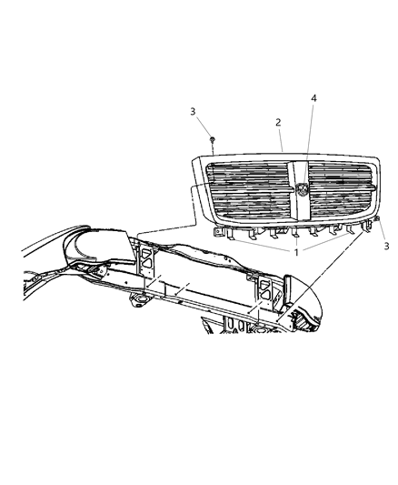 2008 Dodge Durango Grille Diagram