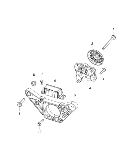 2018 Jeep Cherokee Mount-Rear Differential Mount Diagram for 68214846AB