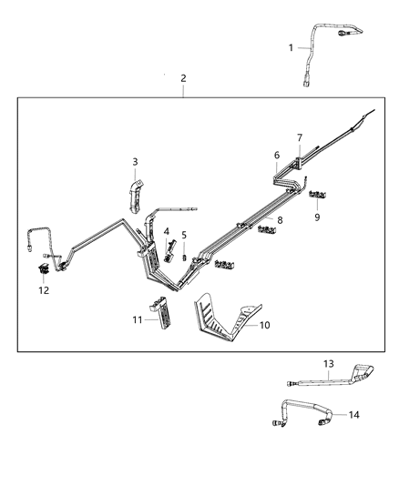 2020 Dodge Challenger Fuel Lines/Tubes And Related Parts Diagram