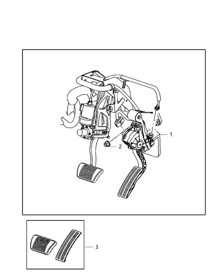 2010 Jeep Grand Cherokee PEDA Assembly-Accelerator Diagram for 53013894AB