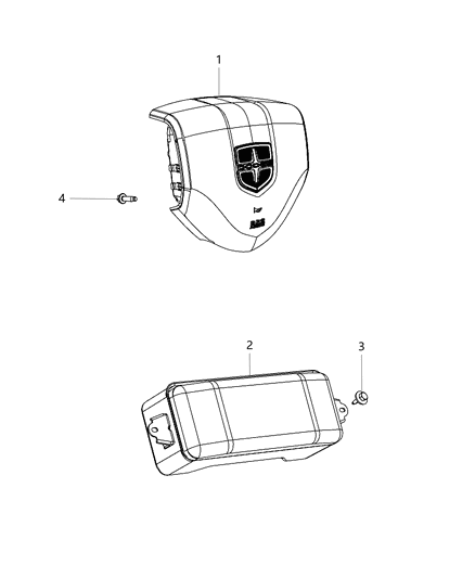 2017 Dodge Durango Air Bag-Steering Column Opening Diagram for 5SJ64HL1AC