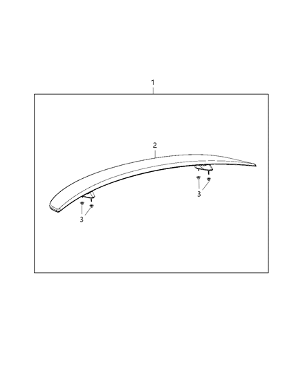 2013 Dodge Charger Spoiler K-Deck Lid Diagram for 82213027AB