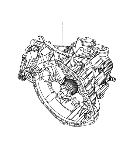 2008 Chrysler PT Cruiser Transmission / Transaxle Assembly Diagram 1