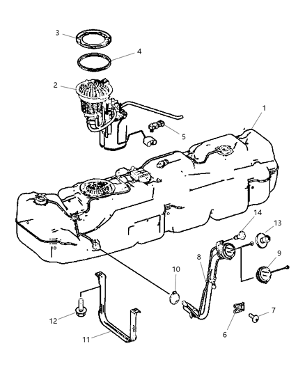 2008 Dodge Sprinter 3500 Fuel Tank & Related Parts Diagram 2