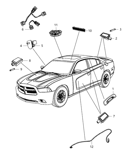 2012 Dodge Charger Lamps Interior Diagram