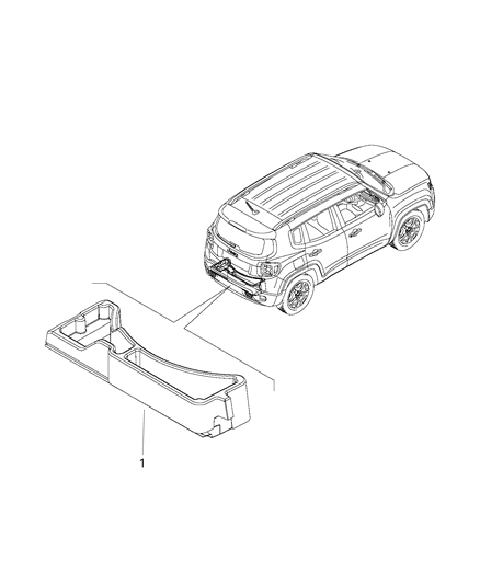 2016 Jeep Renegade Bin Floor Storage Diagram