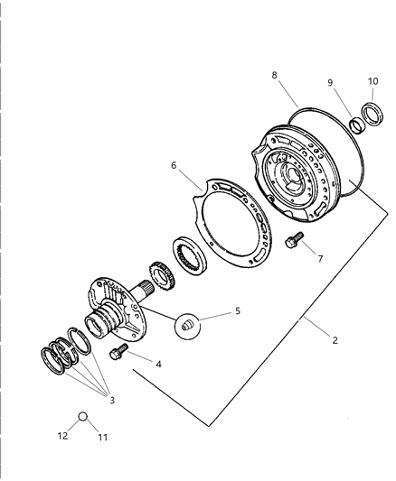 2002 Dodge Stratus Oil Pump & Reaction Shaft Diagram