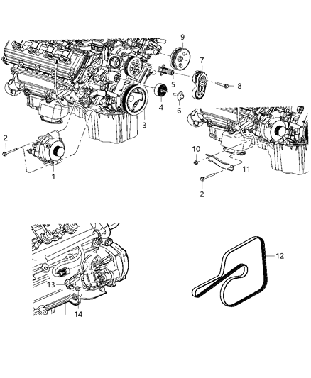 2012 Dodge Charger Generator/Alternator & Related Parts Diagram 2