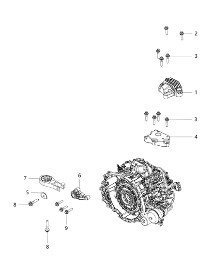 2020 Jeep Renegade Mounting Support Diagram 2