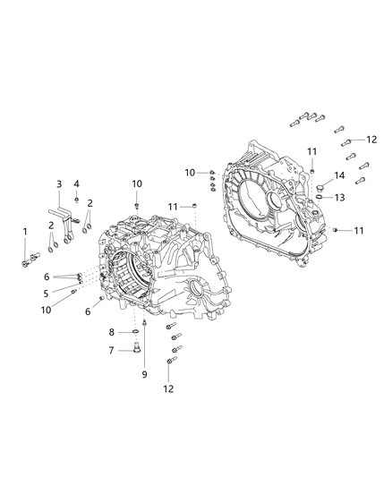 2013 Dodge Dart Line-Oil Cooler Inlet Diagram for 68192713AA