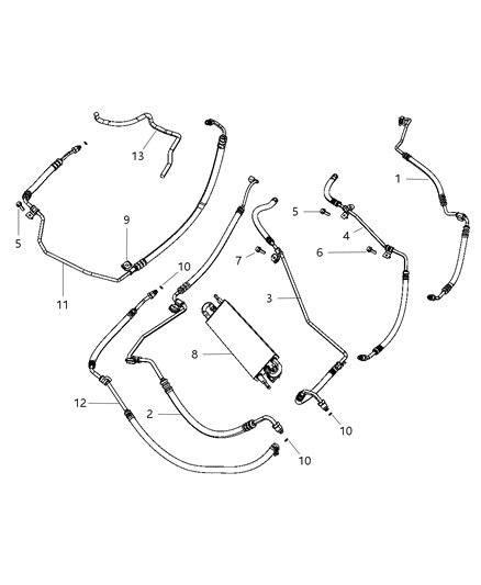 2012 Chrysler 300 Hose-Power Steering Return Diagram for 68080472AC