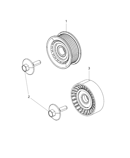 2019 Ram 1500 New Style Pulley & Related Parts Diagram 4