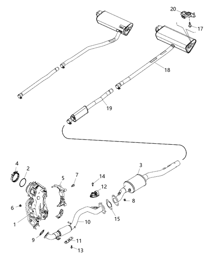 2020 Jeep Renegade Exhaust System Diagram 5