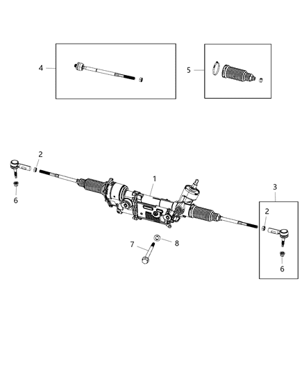 2016 Ram 1500 Gear-Rack And Pinion Diagram for 68242957AH