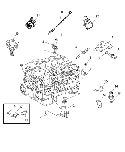 2006 Dodge Sprinter 2500 Sensor-Mass AIRFLOW Diagram for 5117501AA