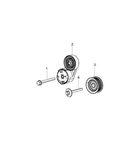 2020 Dodge Grand Caravan Pulley & Related Parts Diagram