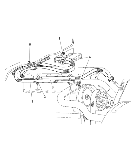 2001 Jeep Cherokee Plumbing - Heater Diagram 3