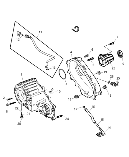 2006 Jeep Liberty Case & Related Parts Diagram 2