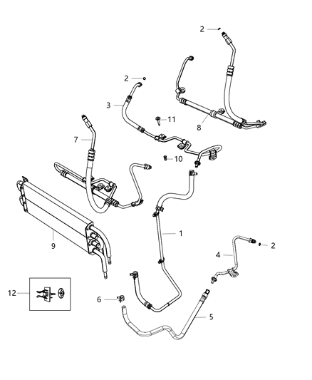 2014 Jeep Grand Cherokee Power Steering Hose Diagram 4