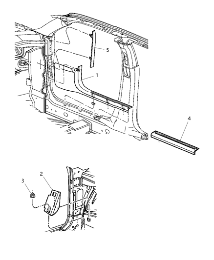 2011 Chrysler 300 Molding-Door SILL Diagram for 1KL40DX9AC