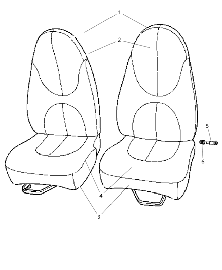 2000 Dodge Dakota Front Bucket Seat Diagram