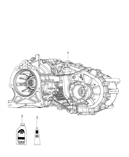 2018 Jeep Wrangler Transfer Case Diagram for 68240450AB