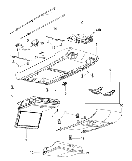 2015 Ram C/V Overhead Console Diagram 4