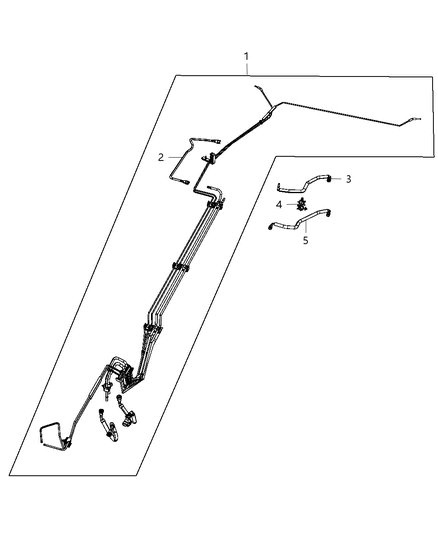 2012 Chrysler 300 Line-Fuel And Brake Tube Diagram for 68057674AC