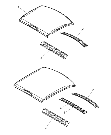 2012 Ram 4500 Roof Panel Diagram