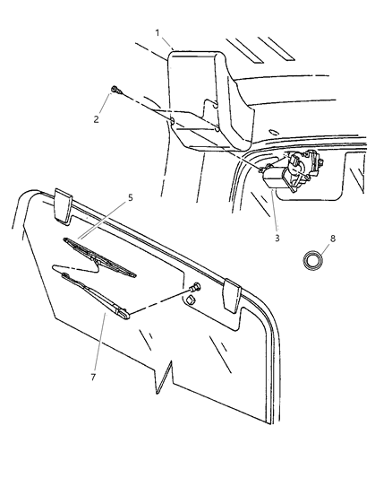 2006 Jeep Wrangler Rear Wiper System Diagram