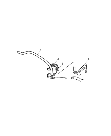 2005 Dodge Durango Purge Hose Diagram for 52855488AA
