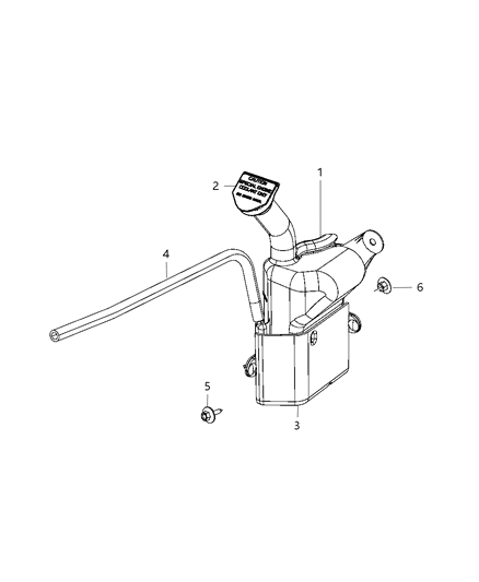 2009 Chrysler PT Cruiser Bottle-COOLANT Recovery Diagram for 5058070AD