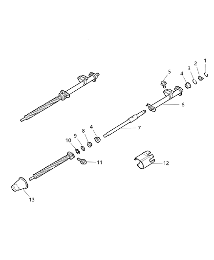 2006 Chrysler Crossfire Steering Column - Fixed Diagram