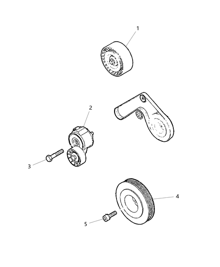 2015 Ram ProMaster 2500 Pulley & Related Parts Diagram 1