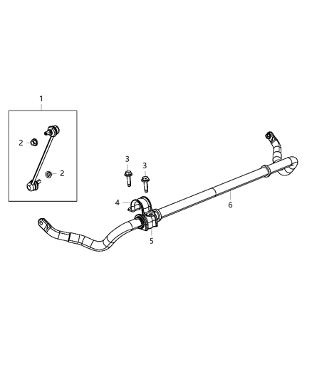 2014 Chrysler 200 Link-STABILIZER Bar Diagram for 68186554AB