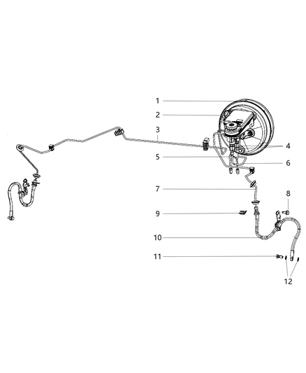 2008 Dodge Avenger Hydraulic Control Unit, Brake Tubes & Hoses, Front Diagram 2