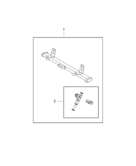 2020 Jeep Compass Fuel Rail & Injectors Diagram 1