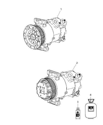 2009 Dodge Caliber COMPRES0R-Air Conditioning Diagram for 55111610AA