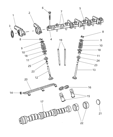 2008 Dodge Grand Caravan Camshaft & Valvetrain Diagram 2