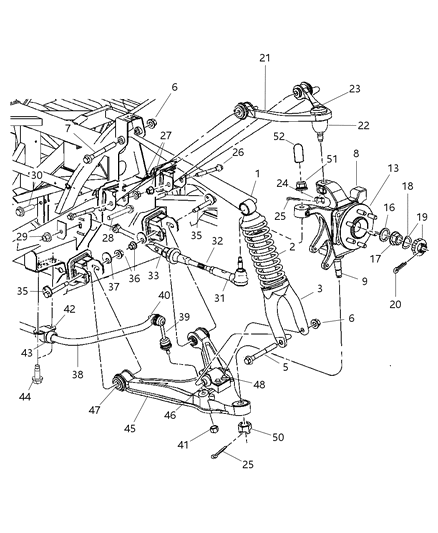 2005 Dodge Viper Arm Control Diagram for 5290117AA