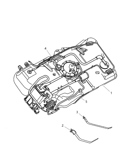 2002 Chrysler PT Cruiser Fuel Tank Diagram for 5278543AC