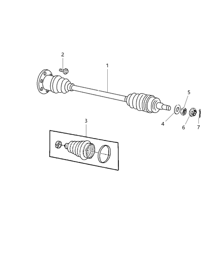 2004 Dodge Grand Caravan Shaft - Rear Axle Diagram