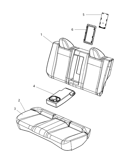 2013 Dodge Avenger Seat Cushion Cover Diagram for 1UT87JRRAA