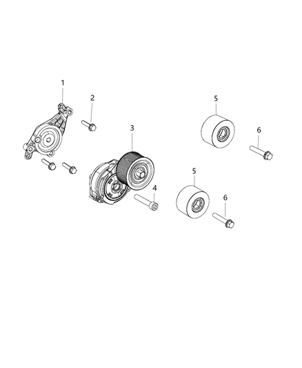 2019 Jeep Grand Cherokee Pulleys & Related Parts Super Charger Diagram