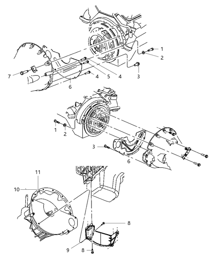 2003 Dodge Dakota Housing & Pan, Clutch Diagram